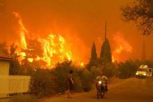 Από τη φωτιά στο Ξηροχώρι Ηλείας